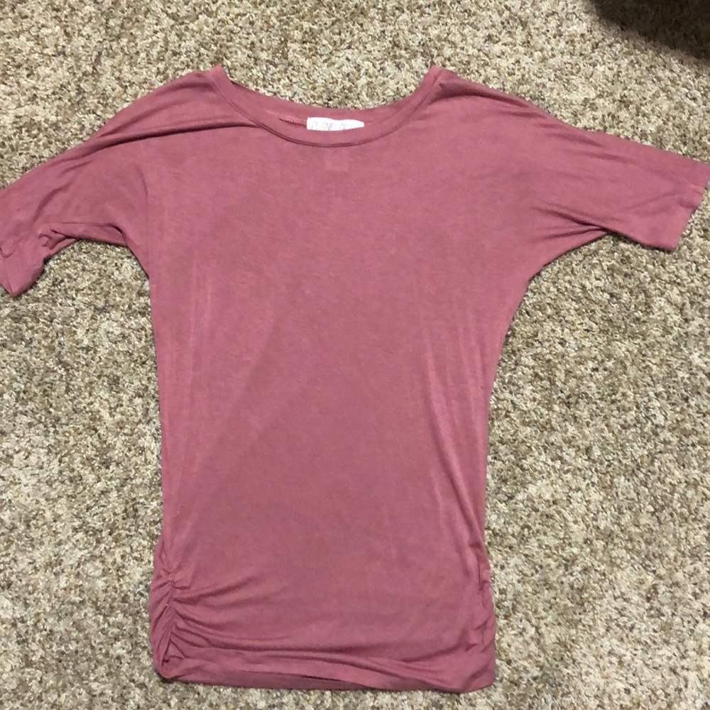 Pink/purple ruched shirt